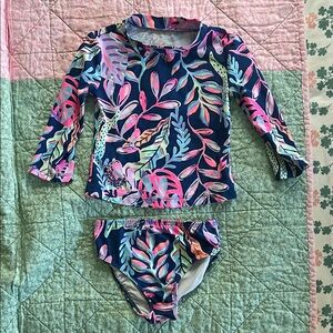 Lilly Pulitzer two piece rashguard swim